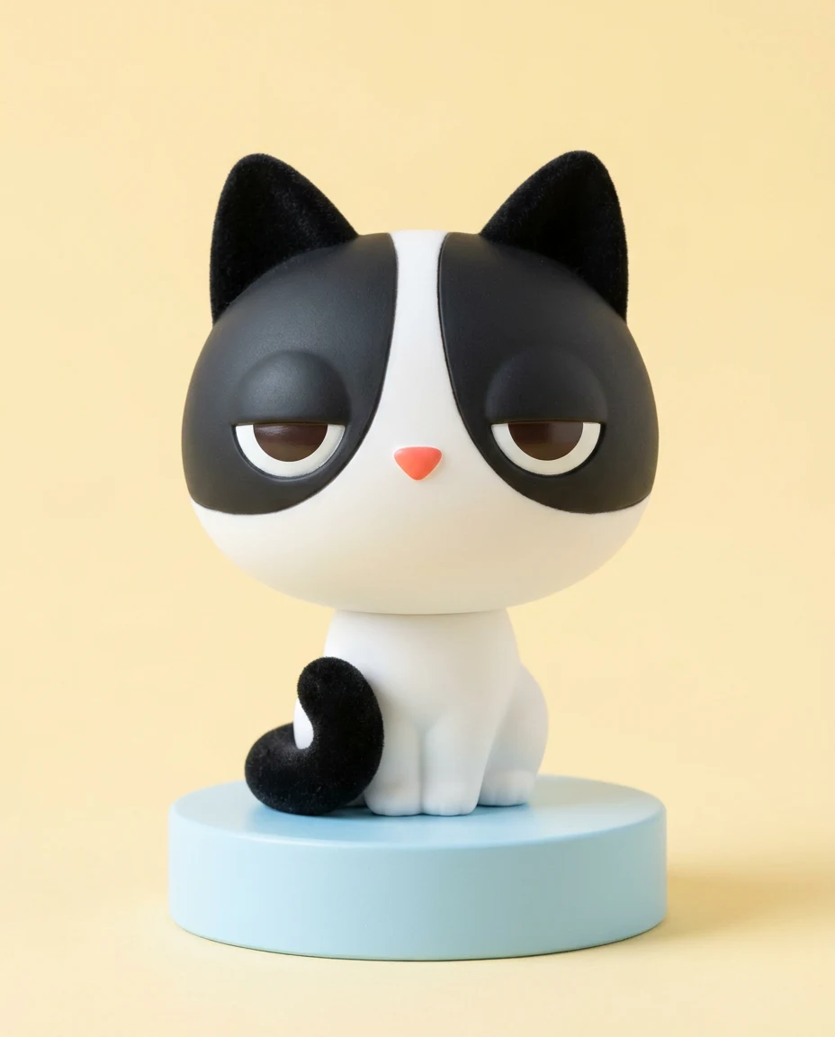 mimo-cat-figurine example generated by Nano Banana Pro